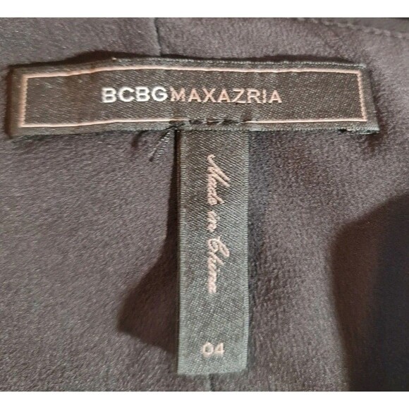 BCBG MAXAZRIA Women Size 4 Cai High Low Dress Black Gray 128P - Picture 6 of 8